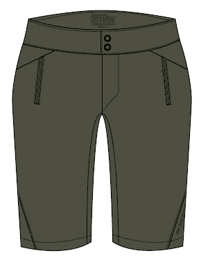 MTB kraťasy Patria, olive - XS