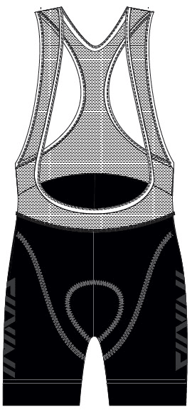 dětské cyklo kalhoty Sueli Bib, black-white - 122-128