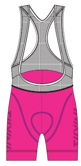 dětské cyklo kalhoty Sueli Bib, fuchsia-white - 122-128