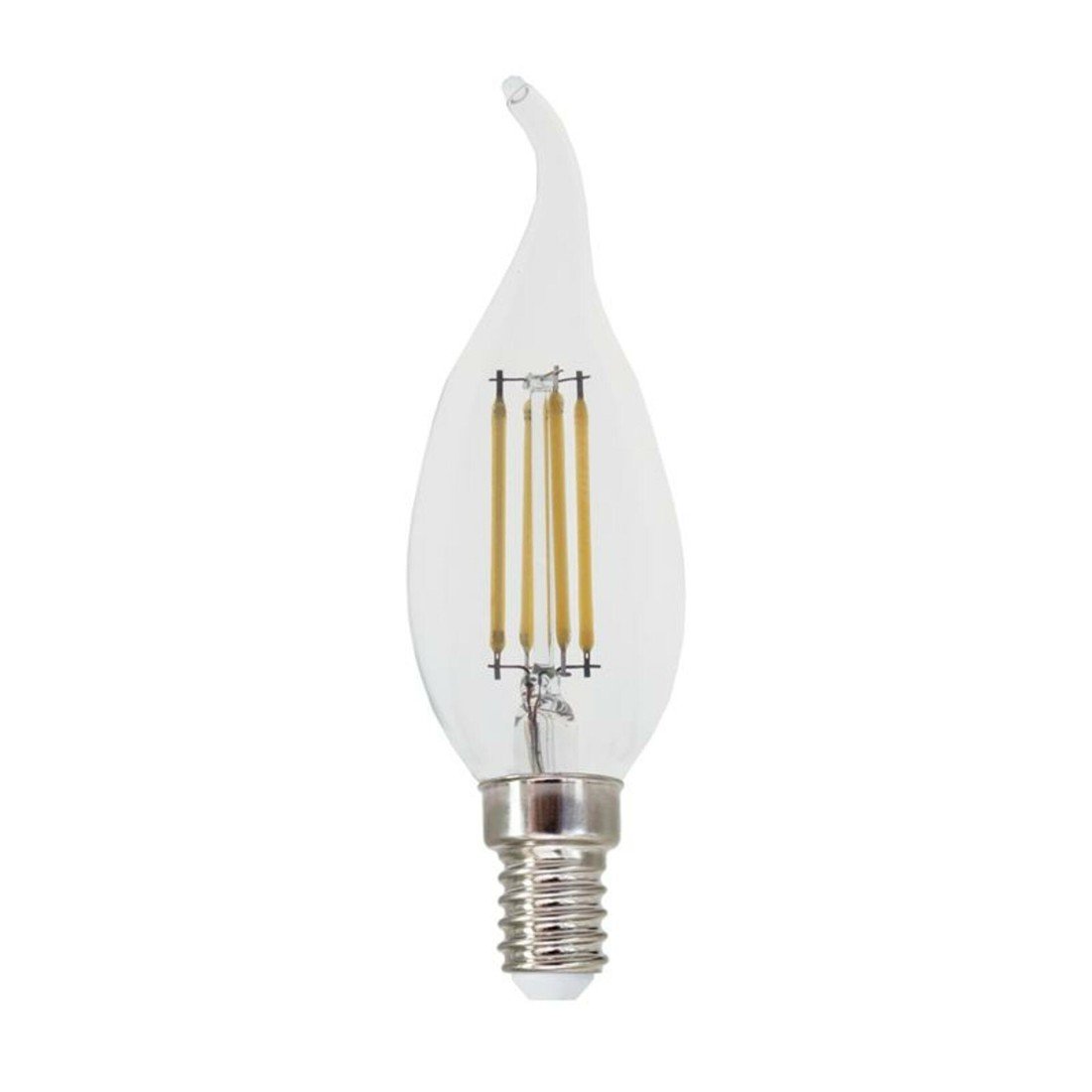 ACA Lighting LED FILAMENT E14 C35 s plamínkem 4W 4000K 230V AC 490lm RA80 FLAM4NWTIP