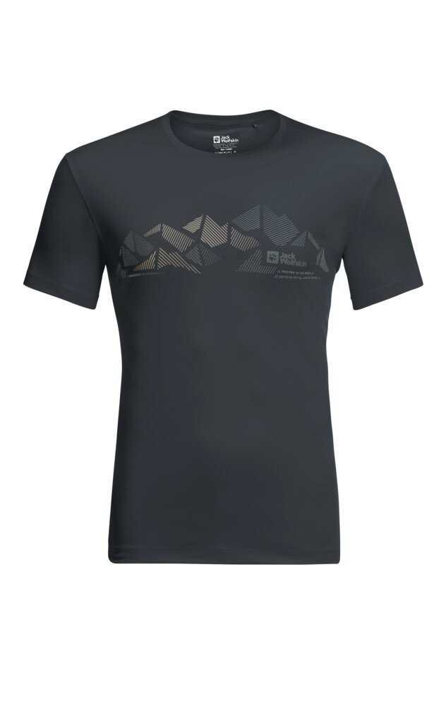 Jack Wolfskin Pánské funkční tričko Peak Graphic T M S, phantom