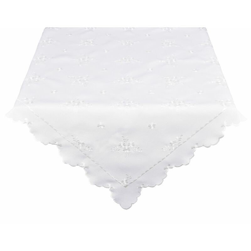 Ubrus celoroční, Anička, bílý 35 x 35 cm