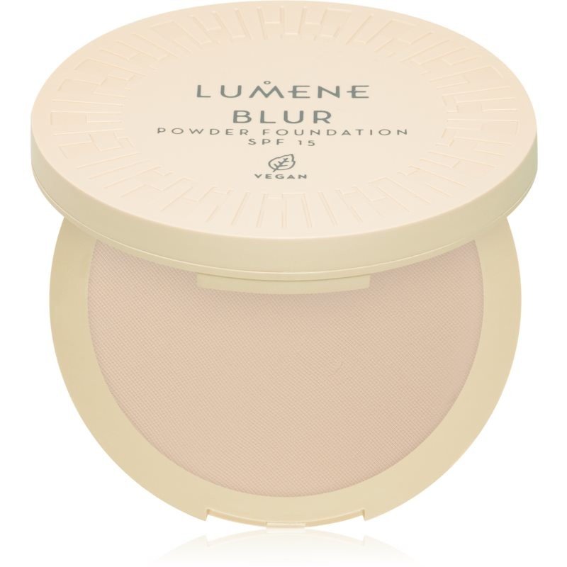 Lumene Blur kompaktní pudr a make-up 2 v 1 SPF 15 odstín No. 1 10 g