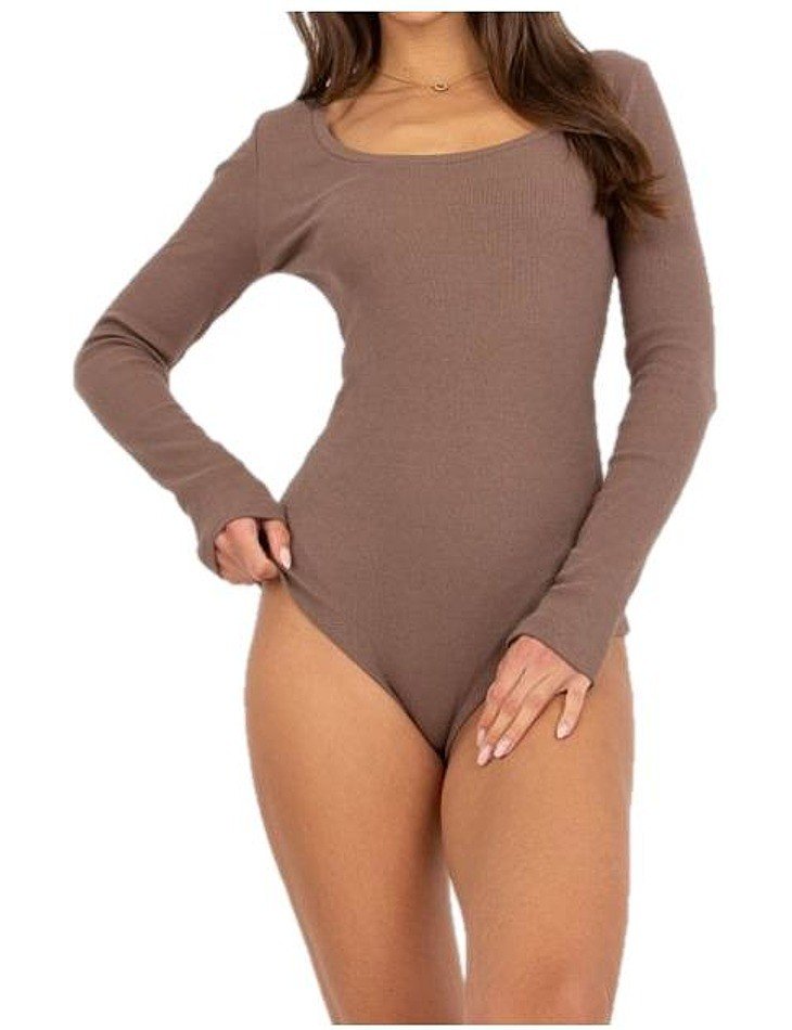 Hnědé body s dlouhým rukávem