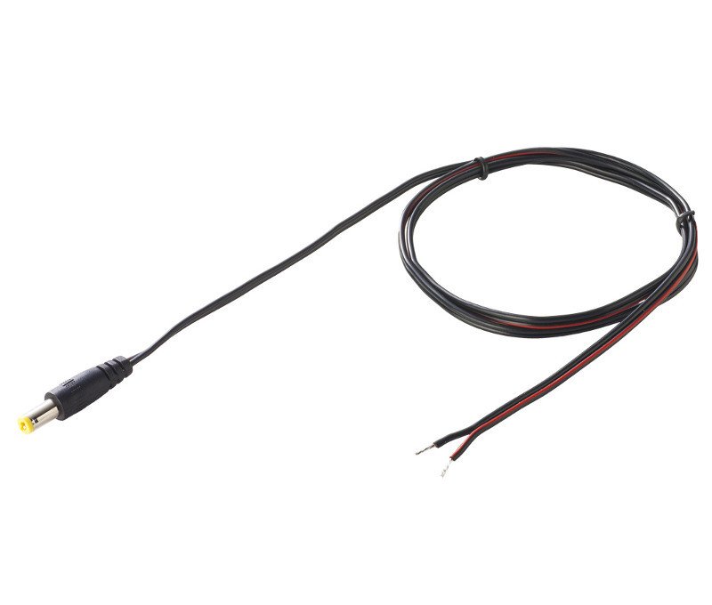 Napájecí konektor souosý 5.5/2.1mm zásuvka přímá s kabelem 200 cm extension cable plug