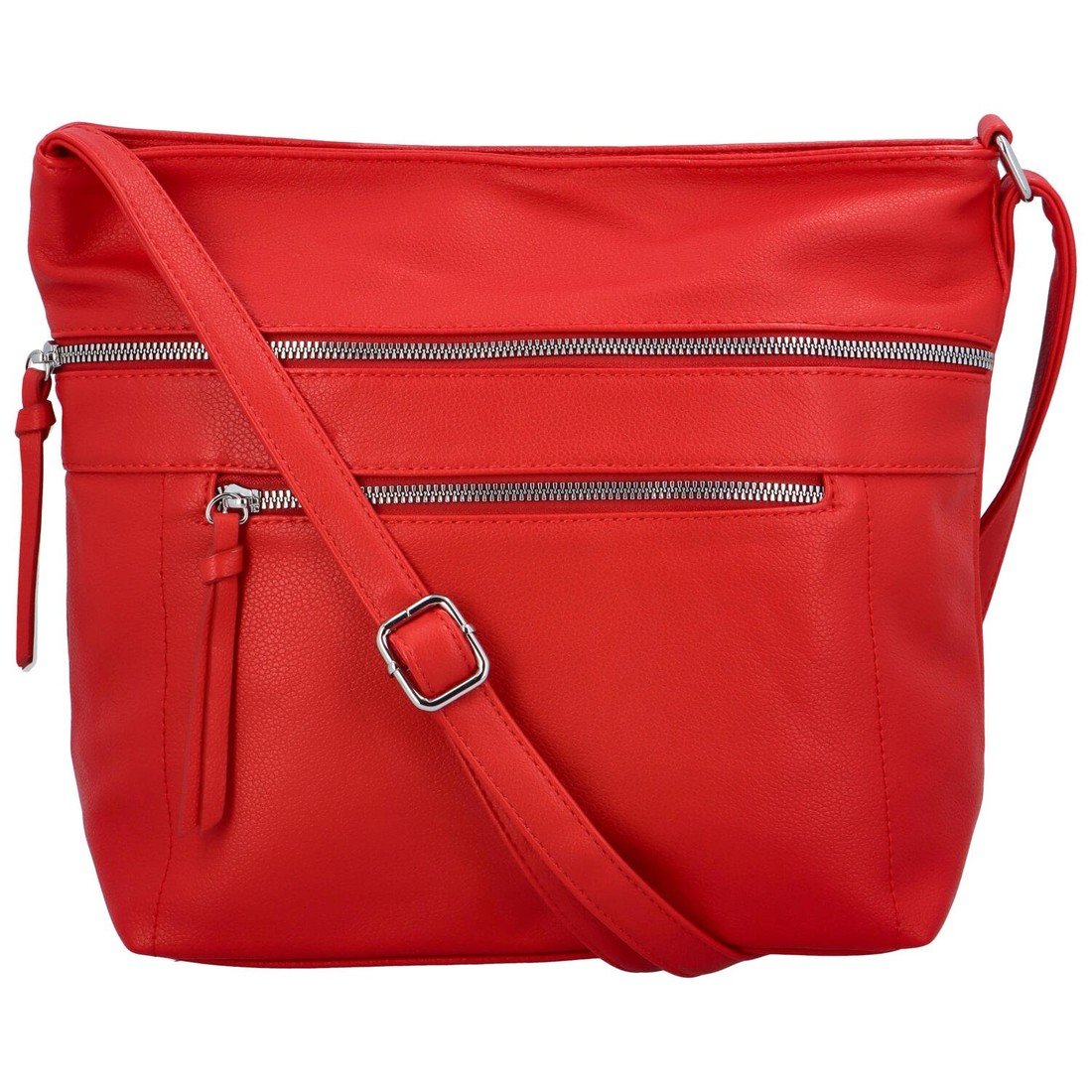 Praktická dámská koženková crossbody Andrea, červená