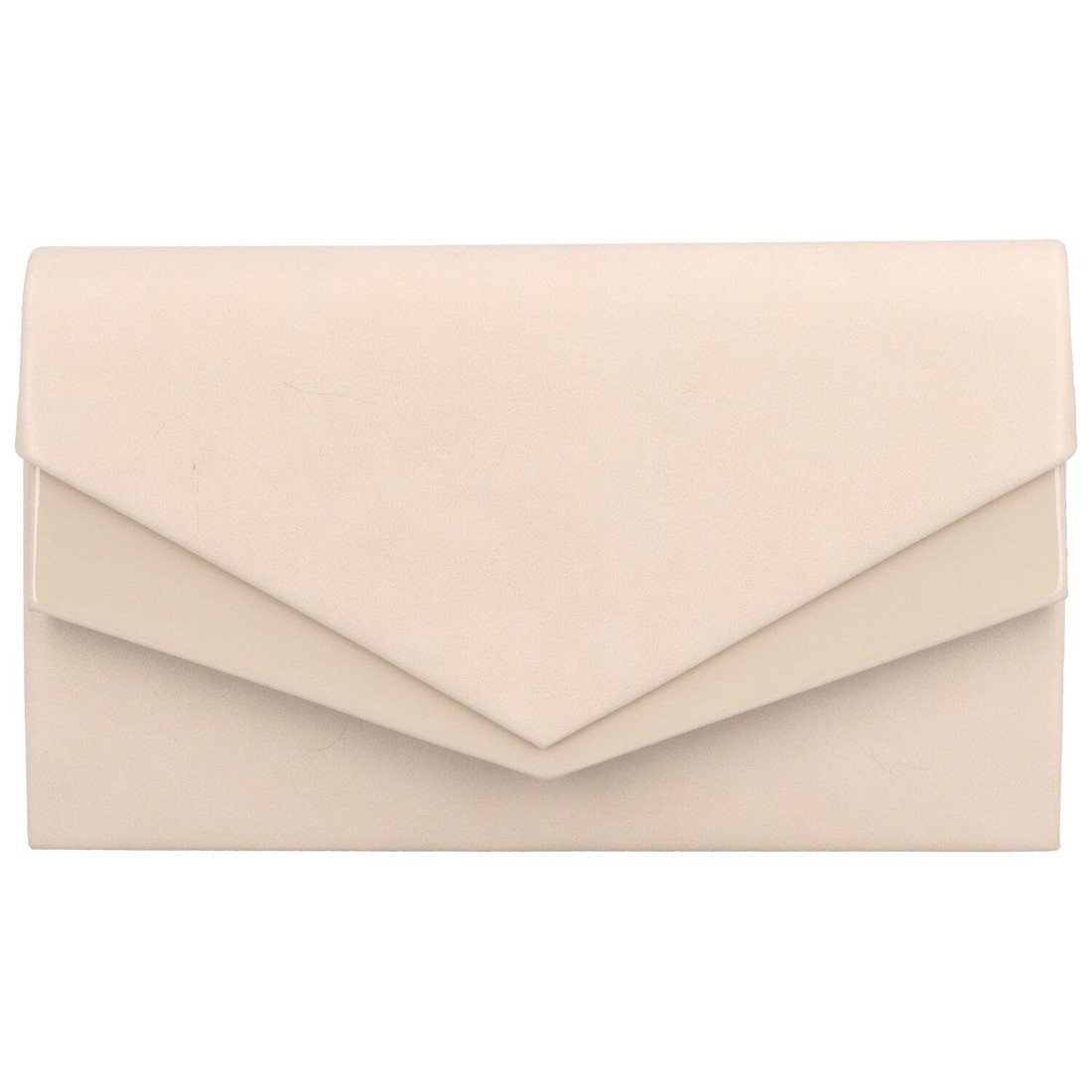 Elegantní koženkové psaníčko s výrazně zkosenou klopou Elane, béžová