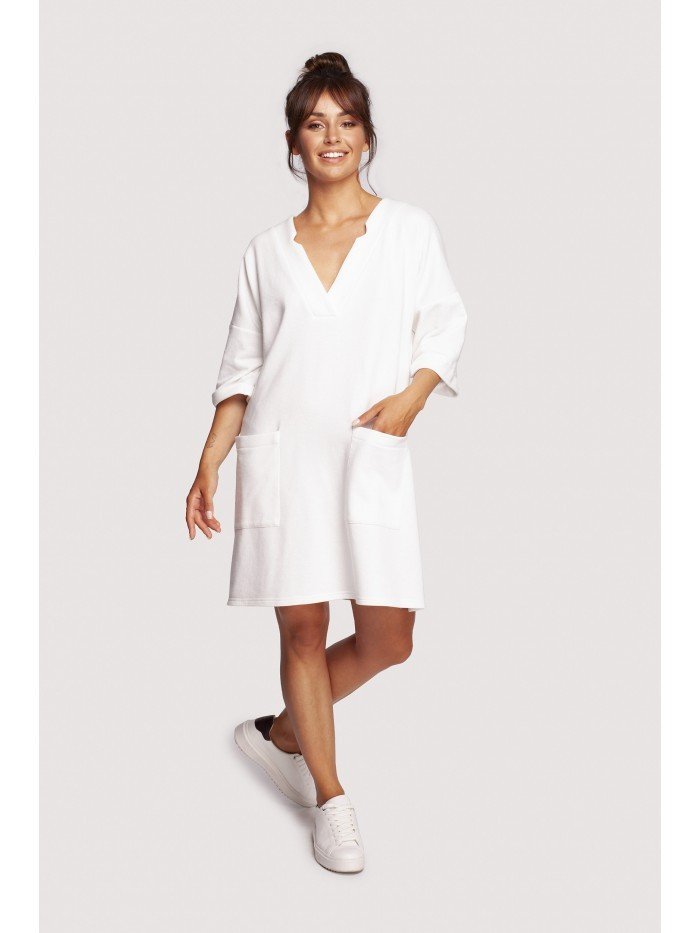 BeWear Dámské mini šaty Rabyang ecru XXL/3XL