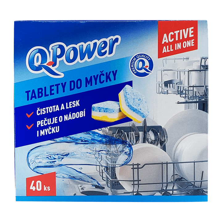 Q-Power Tablety do myčky Active all in one 40ks