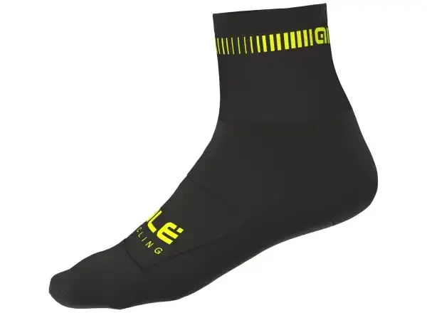 Alé Logo Q-Skin ponožky Black/Fluo Yellow vel. S