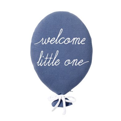 Nordic Coast Company Dekorační balón na polštář welcome little one modrý