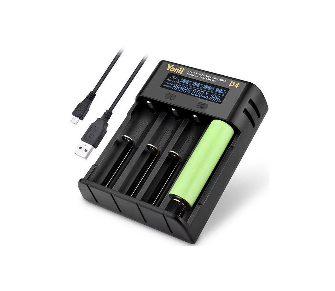 Nabíječka baterií s LCD displejem pro 1-4x Li-Ion/Ni-MH