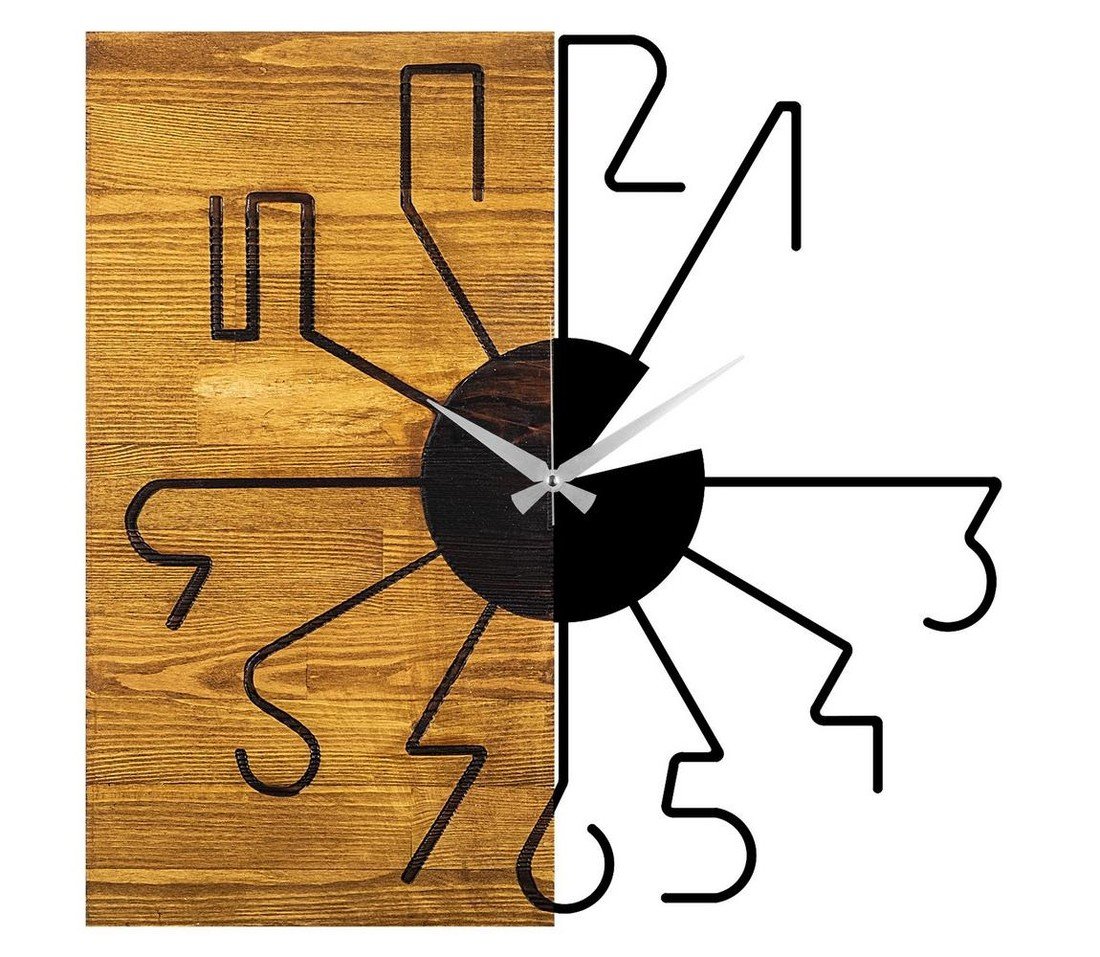 Nástěnné hodiny 58 cm 1xAA dřevo/kov