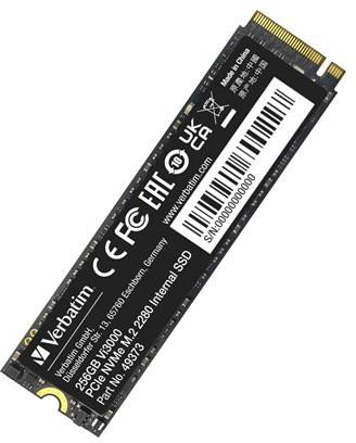 Verbatim SSD Vi3000 Internal PCIe NVMe M.2 SSD 256GB , W 1300/ R 3300 MB/s (49373)