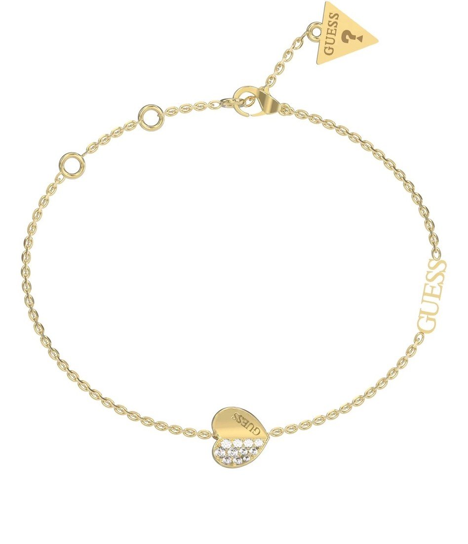 Guess Půvabný pozlacený náramek Lovely Guess JUBB03036JWYG 14,5 - 18,5 cm