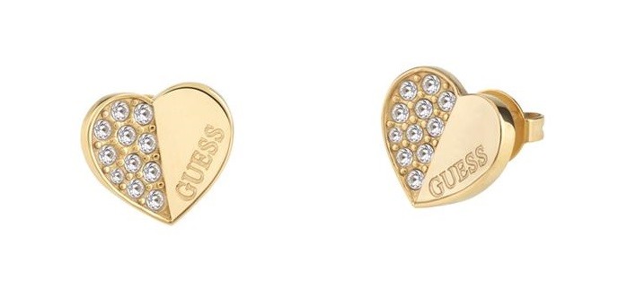 Guess Něžné pozlacené náušnice Lovely Guess JUBE03038JWYGT/U
