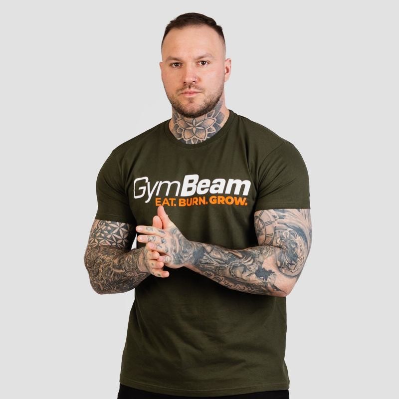 GymBeam Tričko Grow Military Green