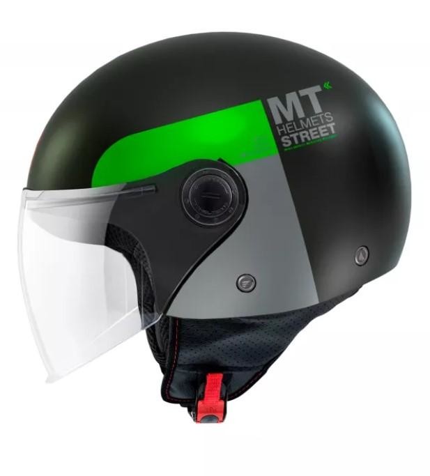 MT Helmets Street Inboard D6 černo-zelená