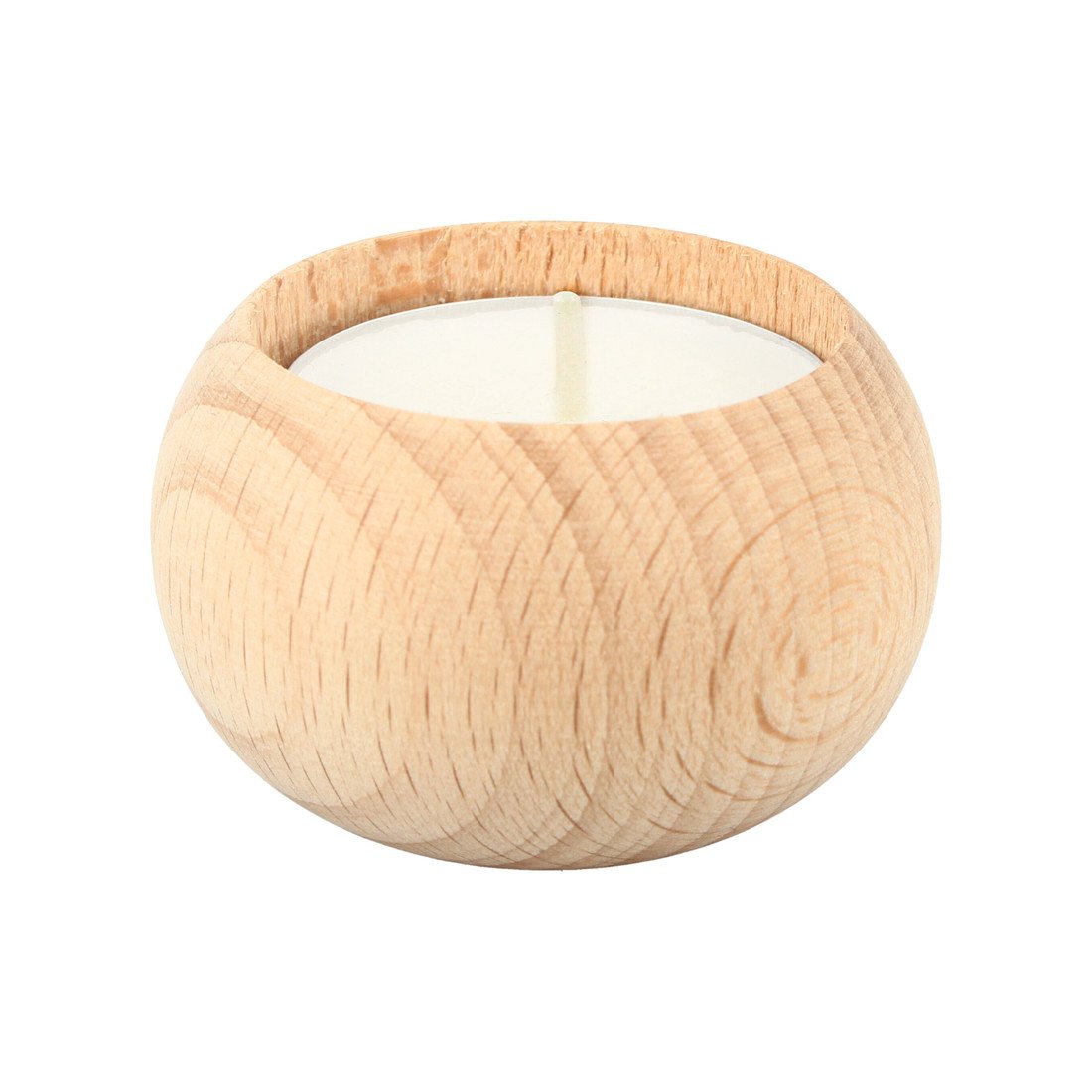 FK Dřevěný svícen oválný - 5,2x3,5 cm