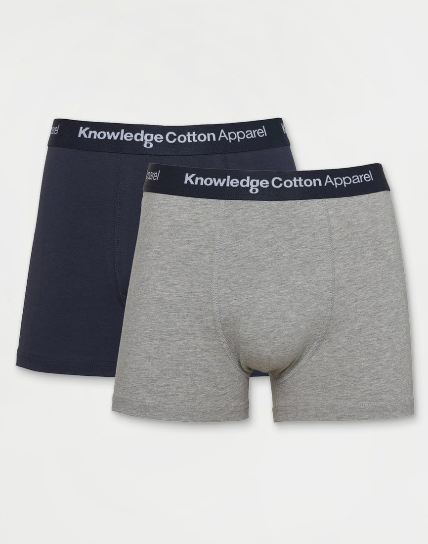 Knowledge Cotton 2-Pack Underwear 1012 Grey Melange S