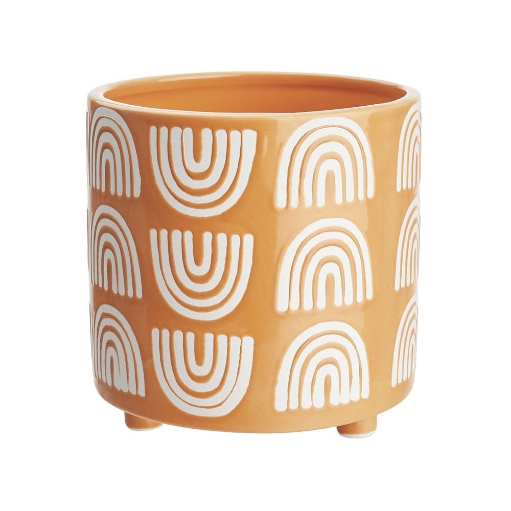 HAPPY RAINBOW Květináč 14 cm - žlutá