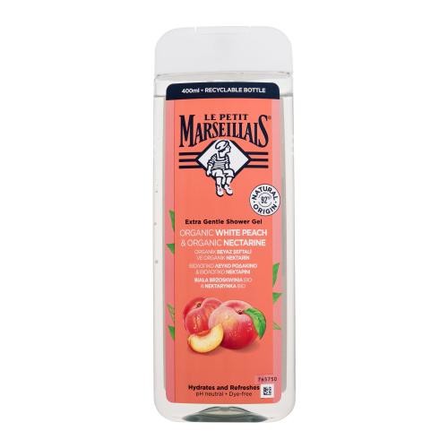 Le Petit Marseillais Extra Gentle Shower Gel Organic White Peach & Organic Nectarine 400 ml hydratační a osvěžující sprchový gel pro ženy