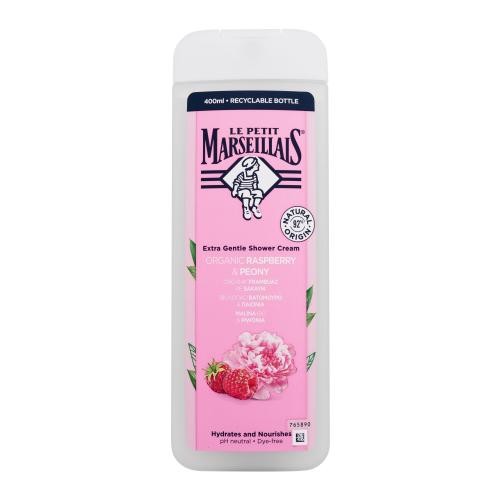 Le Petit Marseillais Extra Gentle Shower Cream Organic Raspberry & Peony 400 ml hydratační a vyživující sprchový krém pro ženy