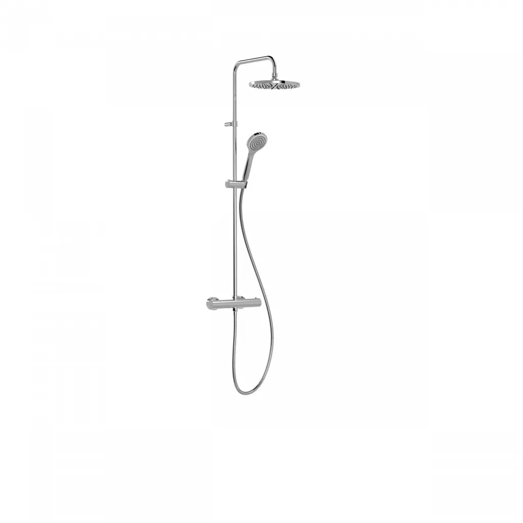 Tres BASE PLUS chrom sprchový set termostatický nástěnný s hlavovou a ruční sprchou 21639301 TG21639301