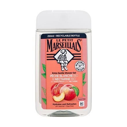 Le Petit Marseillais Extra Gentle Shower Gel Organic White Peach & Organic Nectarine hydratační a osvěžující sprchový gel 250 ml pro ženy