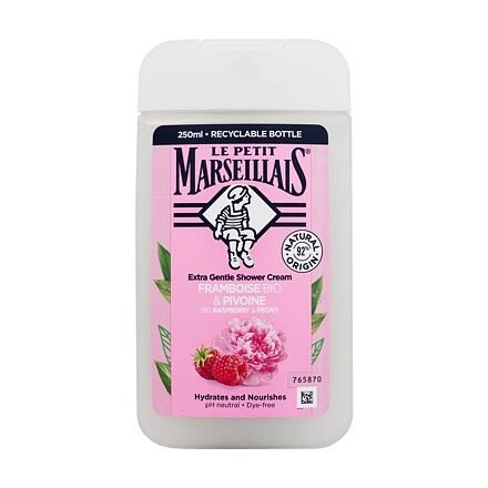 Le Petit Marseillais Extra Gentle Shower Cream Organic Raspberry & Peony hydratační a vyživující sprchový krém 250 ml pro ženy
