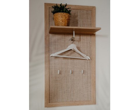 Předsíňový šatní panel Bali, dub sonoma/výplet