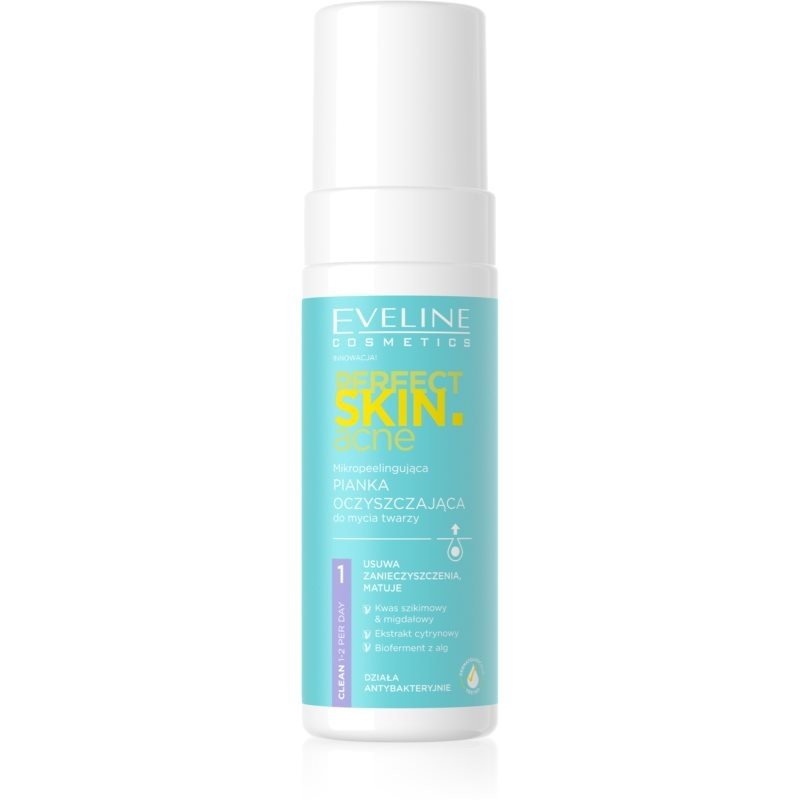 Eveline Cosmetics Perfect Skin .acne hloubkově čisticí pěna pro problematickou pleť, akné 150 ml