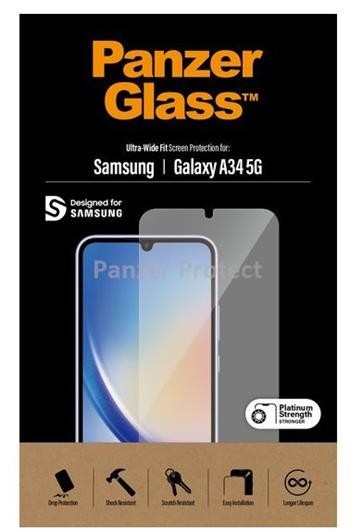 PanzerGlass - Ochrana obrazovky pro mobilní telefon - sklo - pro Samsung Galaxy A34 5G