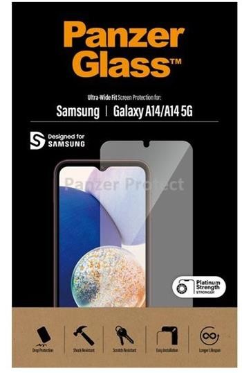 PanzerGlass - Ochrana obrazovky pro mobilní telefon - sklo - pro Samsung Galaxy A14 5G