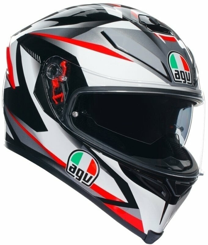 AGV K-5 S Plasma White/Black/Red L Přilba