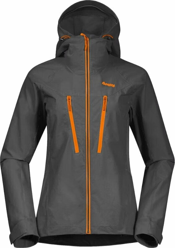 Bergans Cecilie Mountain Softshell Jacket Solid Dark Grey/Cloudberry Yellow XS