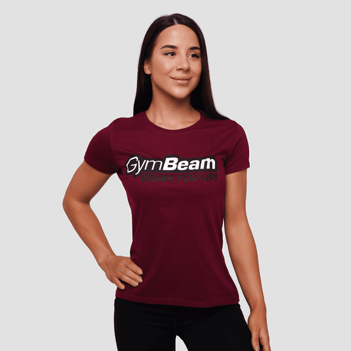 Dámské Tričko Beam Burgundy XXL - GymBeam