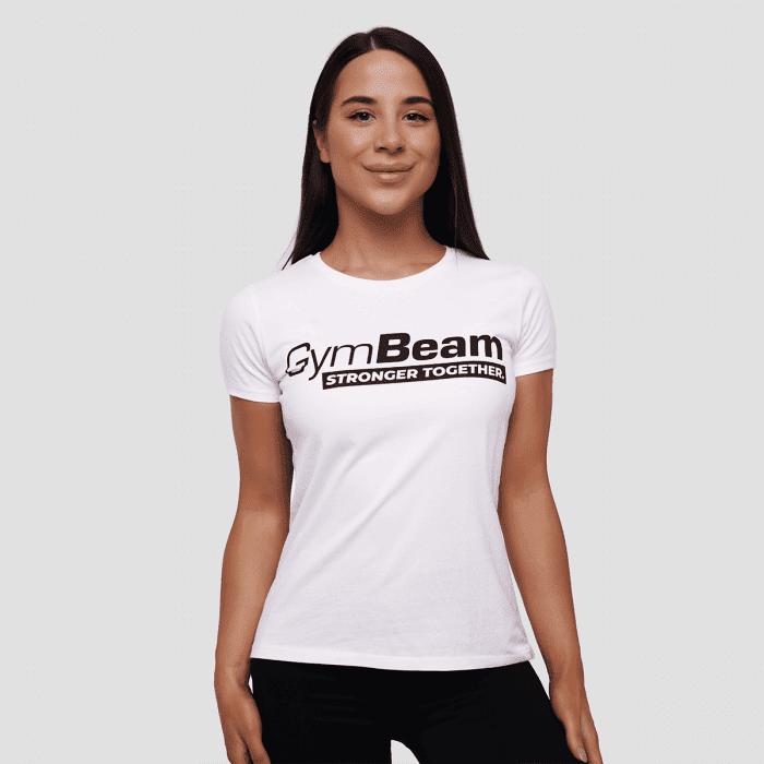 Dámské tričko Stronger Together White XXL - GymBeam