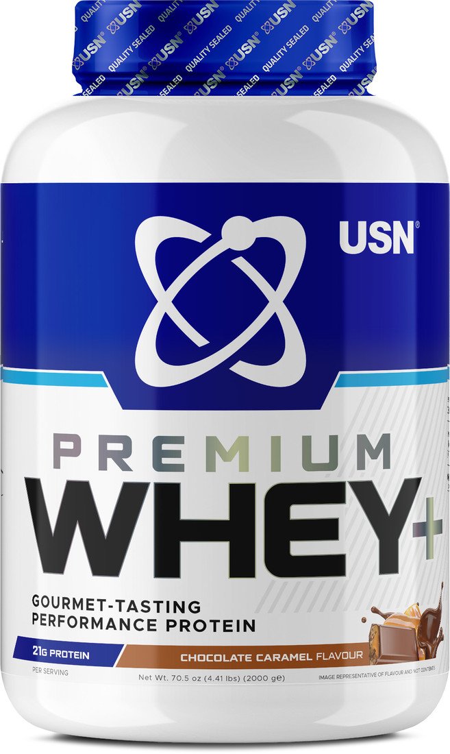 Proteinové prášky USN PREMIUM WHEY+ chocolade caramel