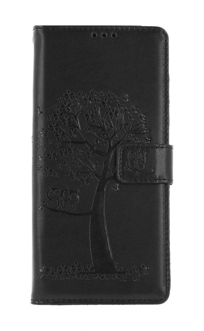 Pouzdro TopQ Samsung A14 5G knížkové Černý strom sovičky 93537