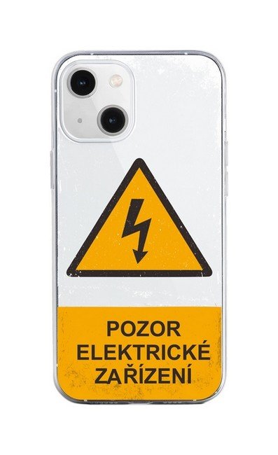 Kryt TopQ iPhone 13 Mini Pozor elektrické zařízení 92562