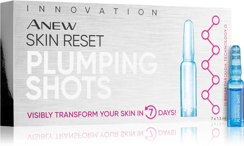 Avon Anew Skin Reset Plumping Shots liftingové pleťové sérum 7x1,3ml
