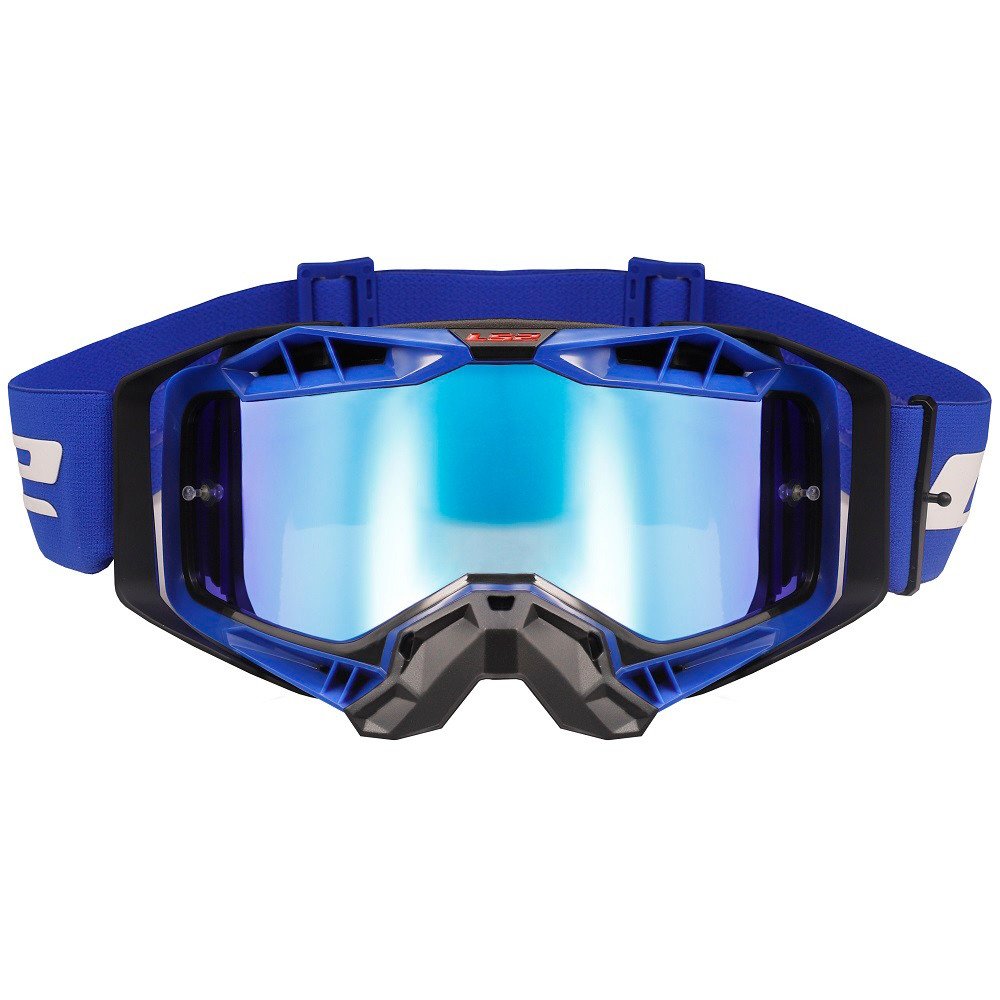 LS2 Aura Pro Black Blue iridiové sklo