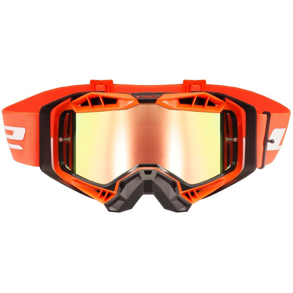 LS2 Aura Pro Black Orange iridiové sklo