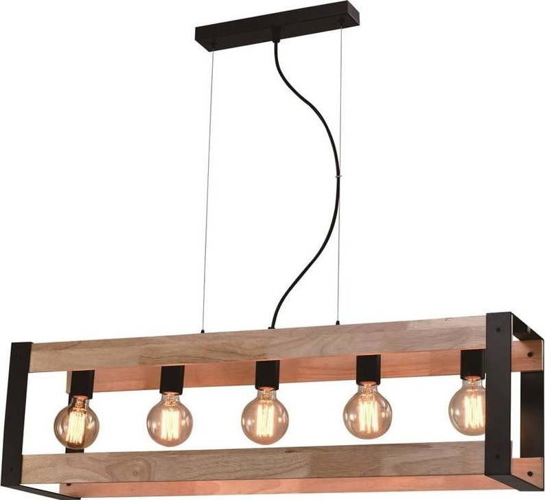 Černé závěsné svítidlo 20x90 cm Varna – Candellux Lighting