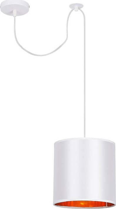 Bílé závěsné svítidlo 20x50 cm Atlanta – Candellux Lighting