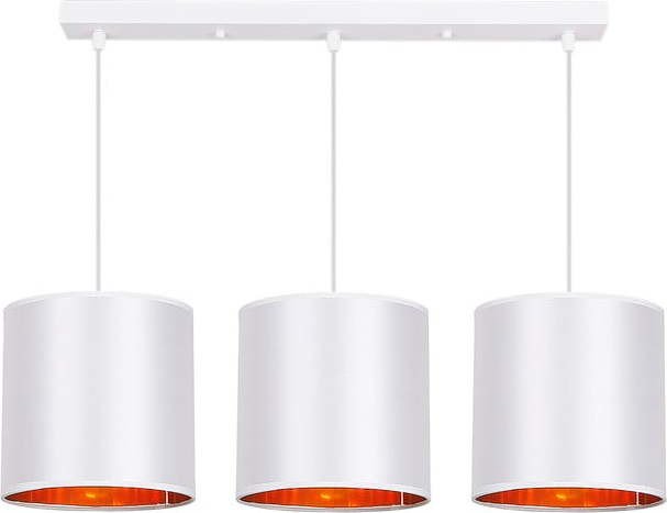 Bílé závěsné svítidlo 20x72 cm Atlanta – Candellux Lighting