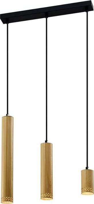 Závěsné svítidlo s kovovým stínidlem v černo-zlaté barvě 6x46 cm Tubo – Candellux Lighting