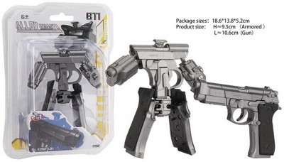 Robot pistole kov 2v1 11 cm