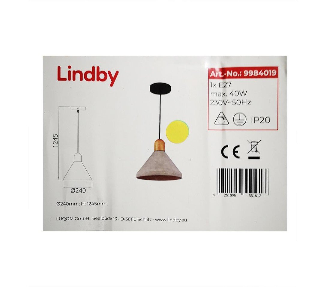 Lindby Lindby - Lustr na lanku CAISY 1xE27/40W/230V